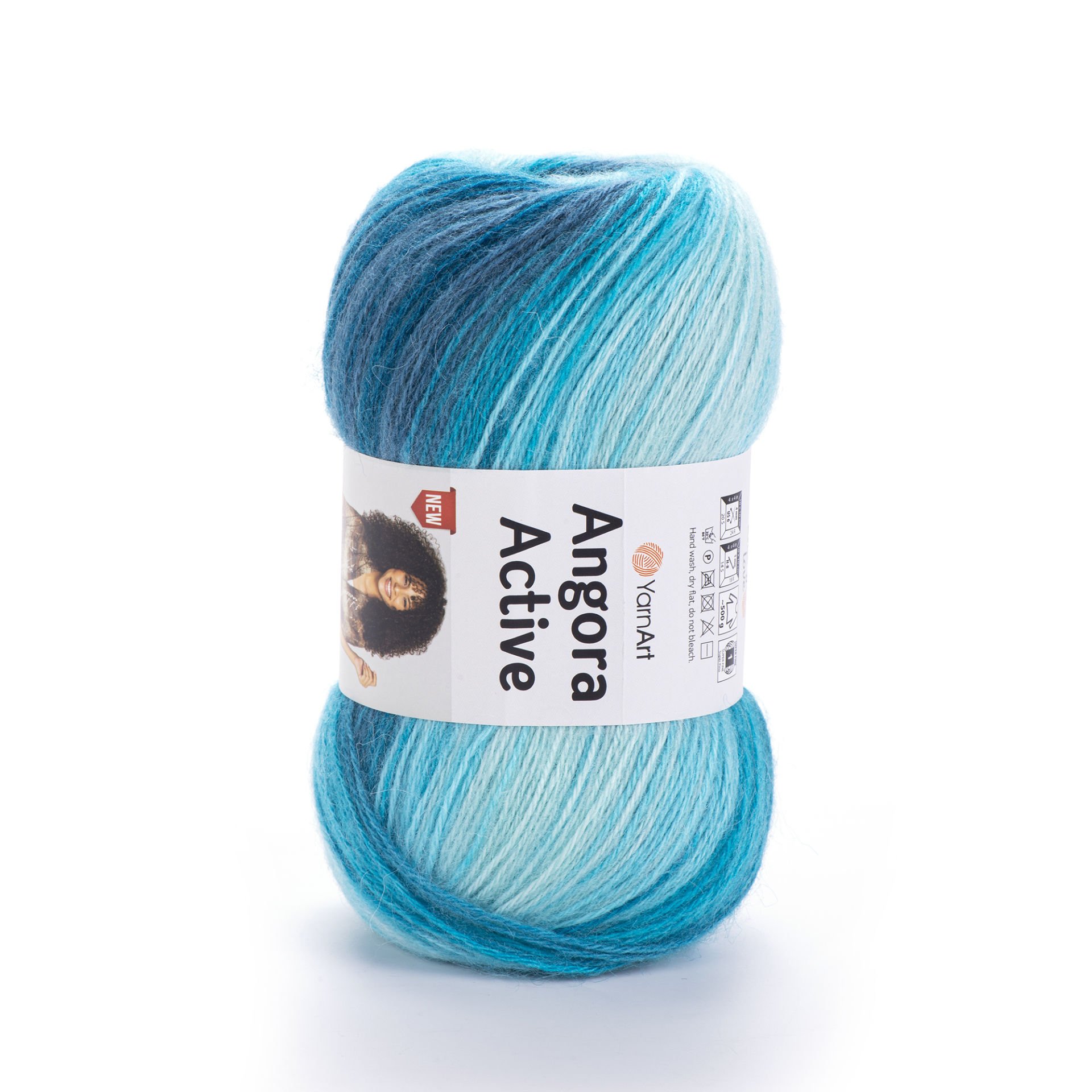 YARNART ANGORA ACTIVE NEW - MULTICOLOR KNITTING YARN VARIEGATED - 845