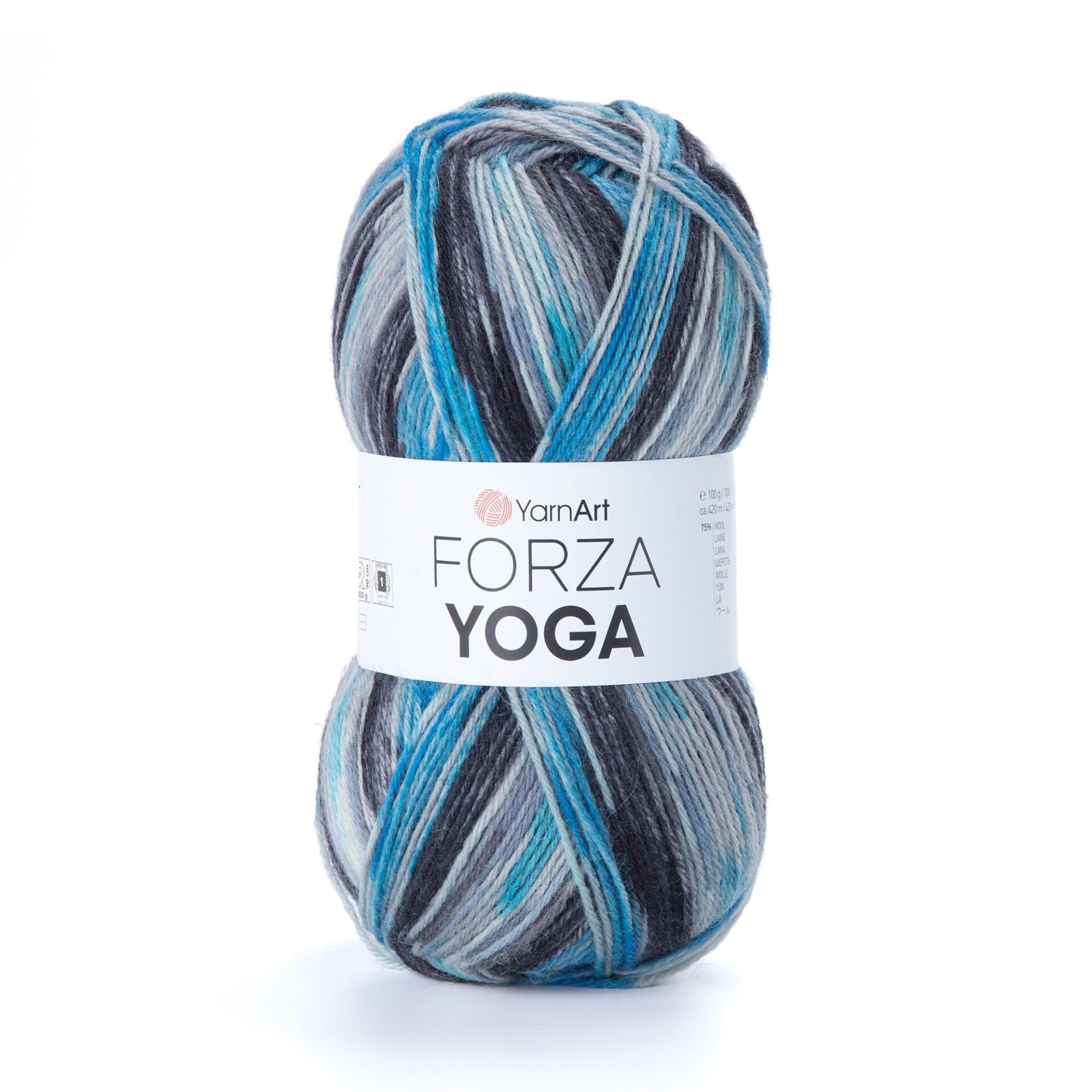 YARNART FORZA YOGA - KNITTING YARN VARIEGATED - 2509