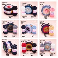YARNART FLOWERS UNICOLOR - KNITTING YARN