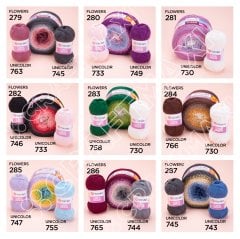 YARNART FLOWERS UNICOLOR - KNITTING YARN