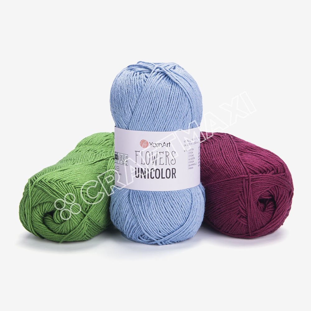 YARNART FLOWERS UNICOLOR - KNITTING YARN