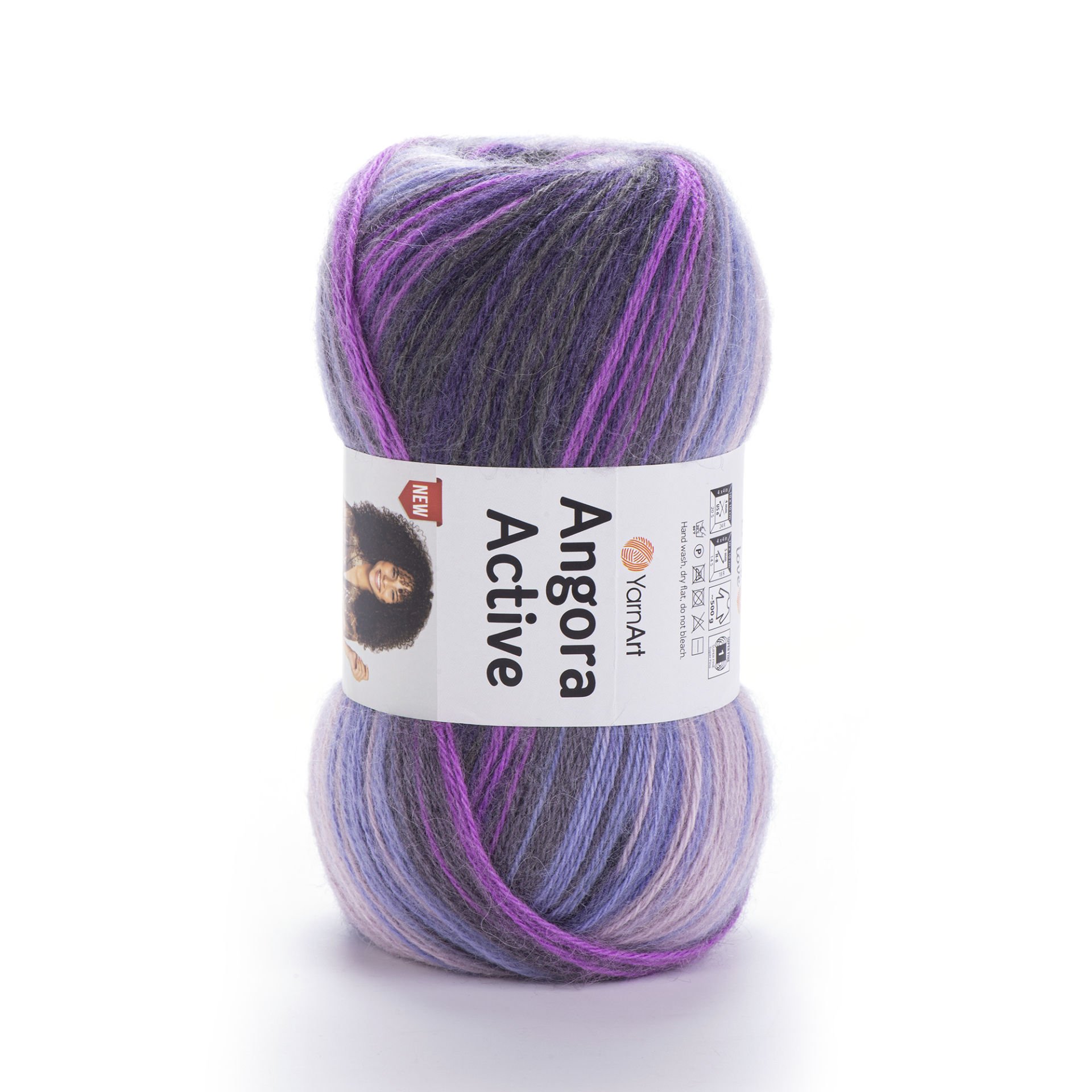 YARNART ANGORA ACTIVE NEW - MULTICOLOR KNITTING YARN VARIEGATED - 847