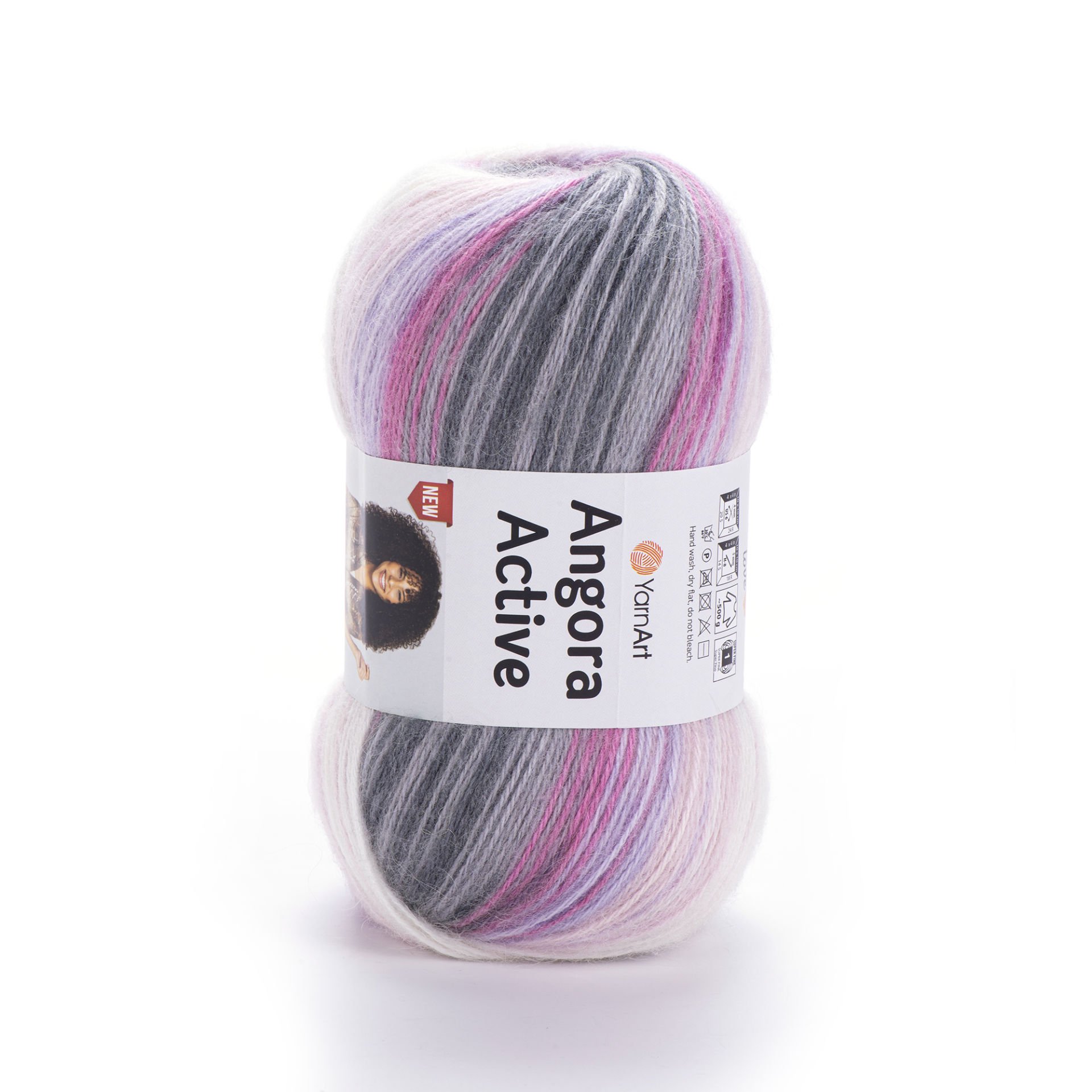 YARNART ANGORA ACTIVE NEW - MULTICOLOR KNITTING YARN VARIEGATED - 848