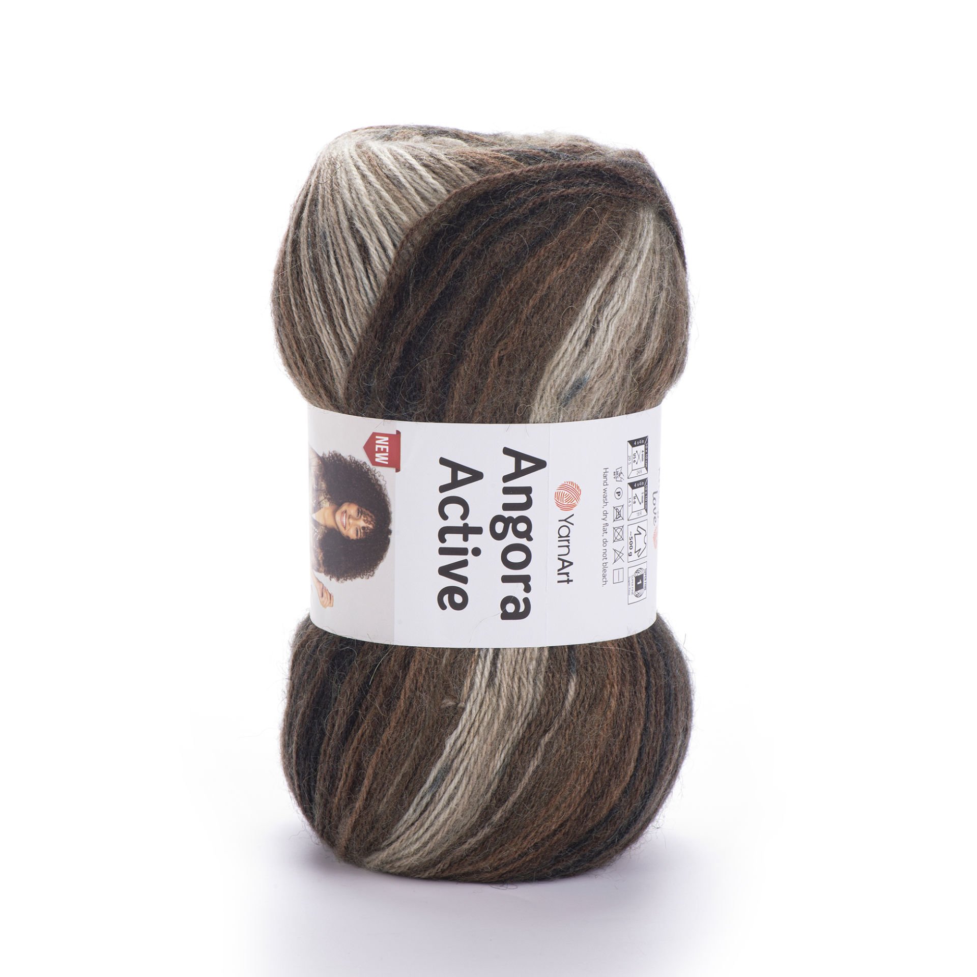 YARNART ANGORA ACTIVE NEW - MULTICOLOR KNITTING YARN VARIEGATED - 849