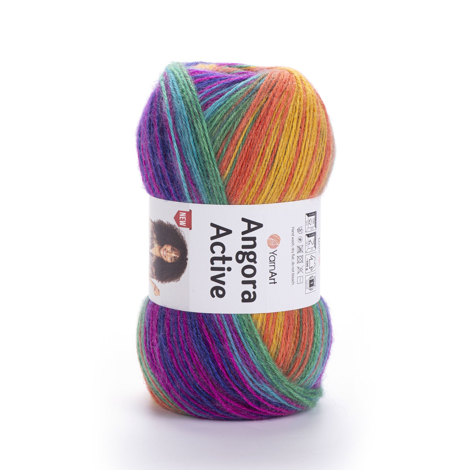 YARNART ANGORA ACTIVE NEW - MULTICOLOR KNITTING YARN VARIEGATED - 850