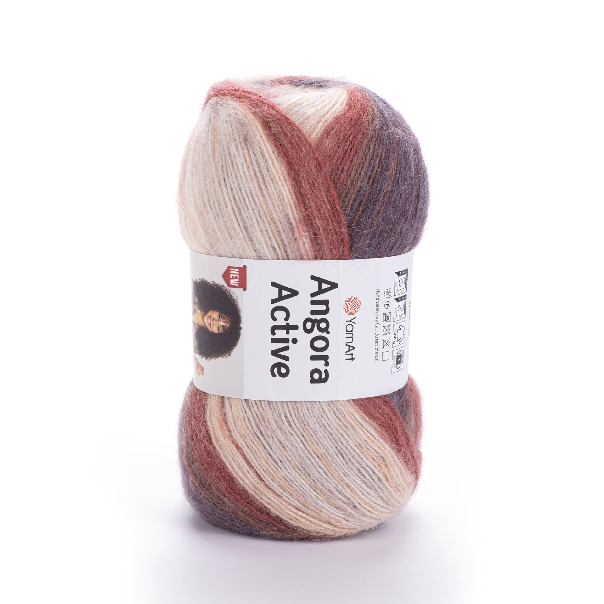 YARNART ANGORA ACTIVE NEW - MULTICOLOR KNITTING YARN VARIEGATED - 851