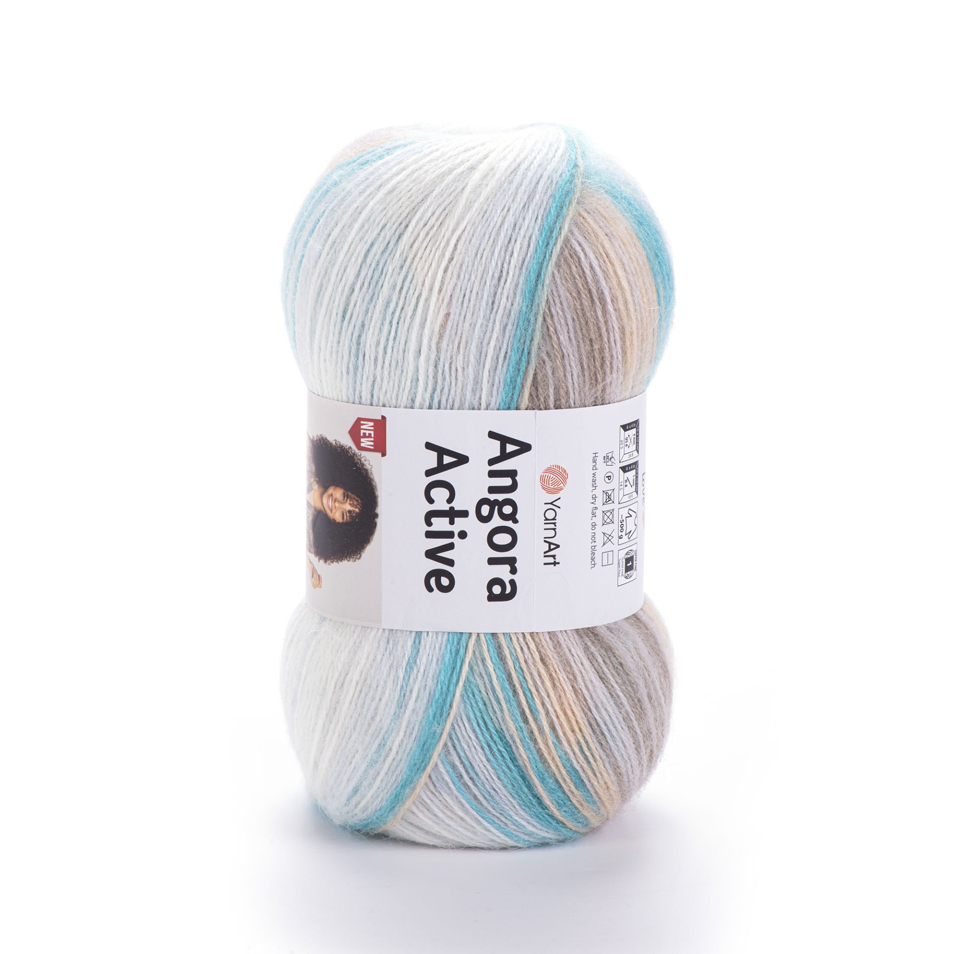 YARNART ANGORA ACTIVE NEW - MULTICOLOR KNITTING YARN VARIEGATED - 852