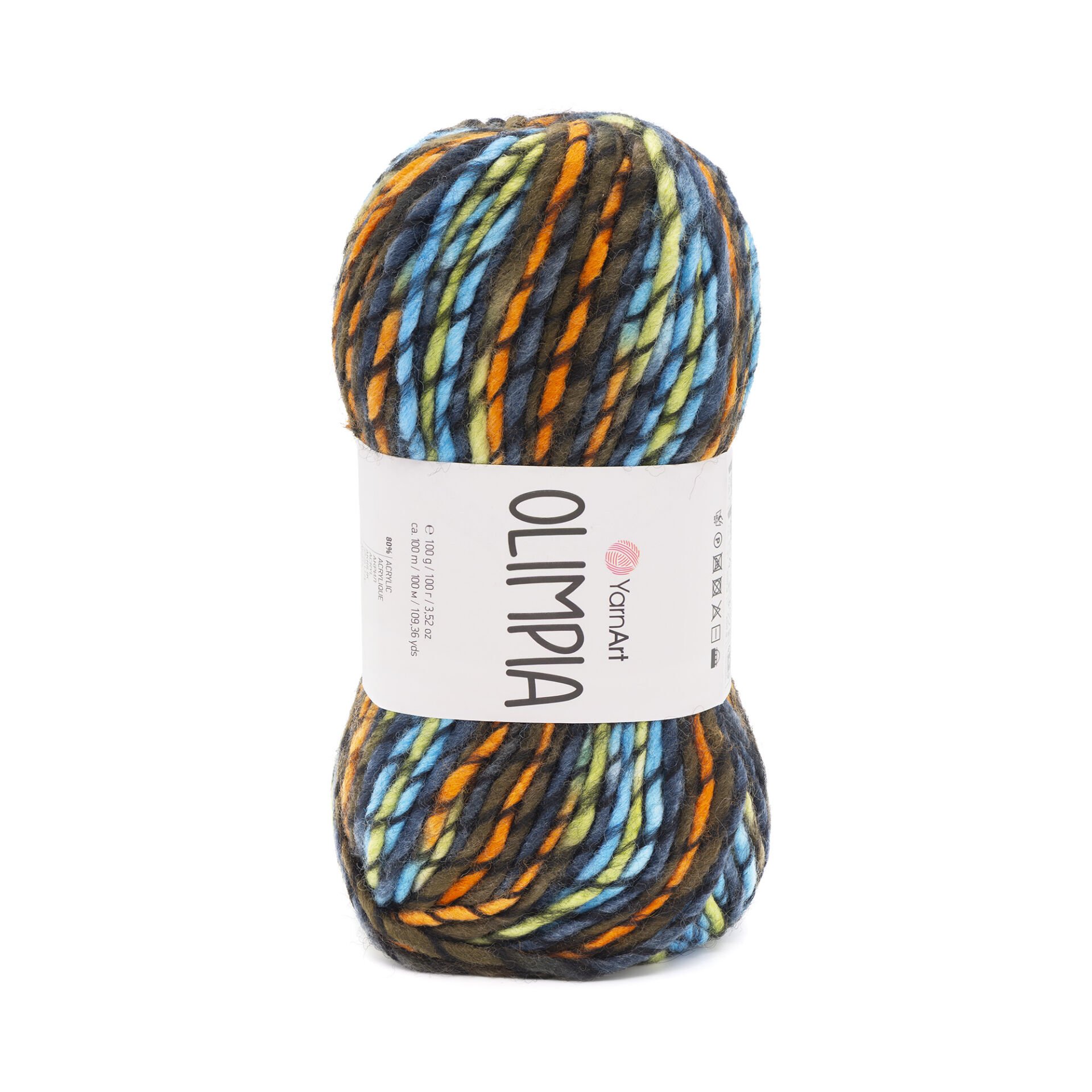 YARNART OLIMPIA - MULTICOLOR KNITTING YARN VARIEGATED - 1404