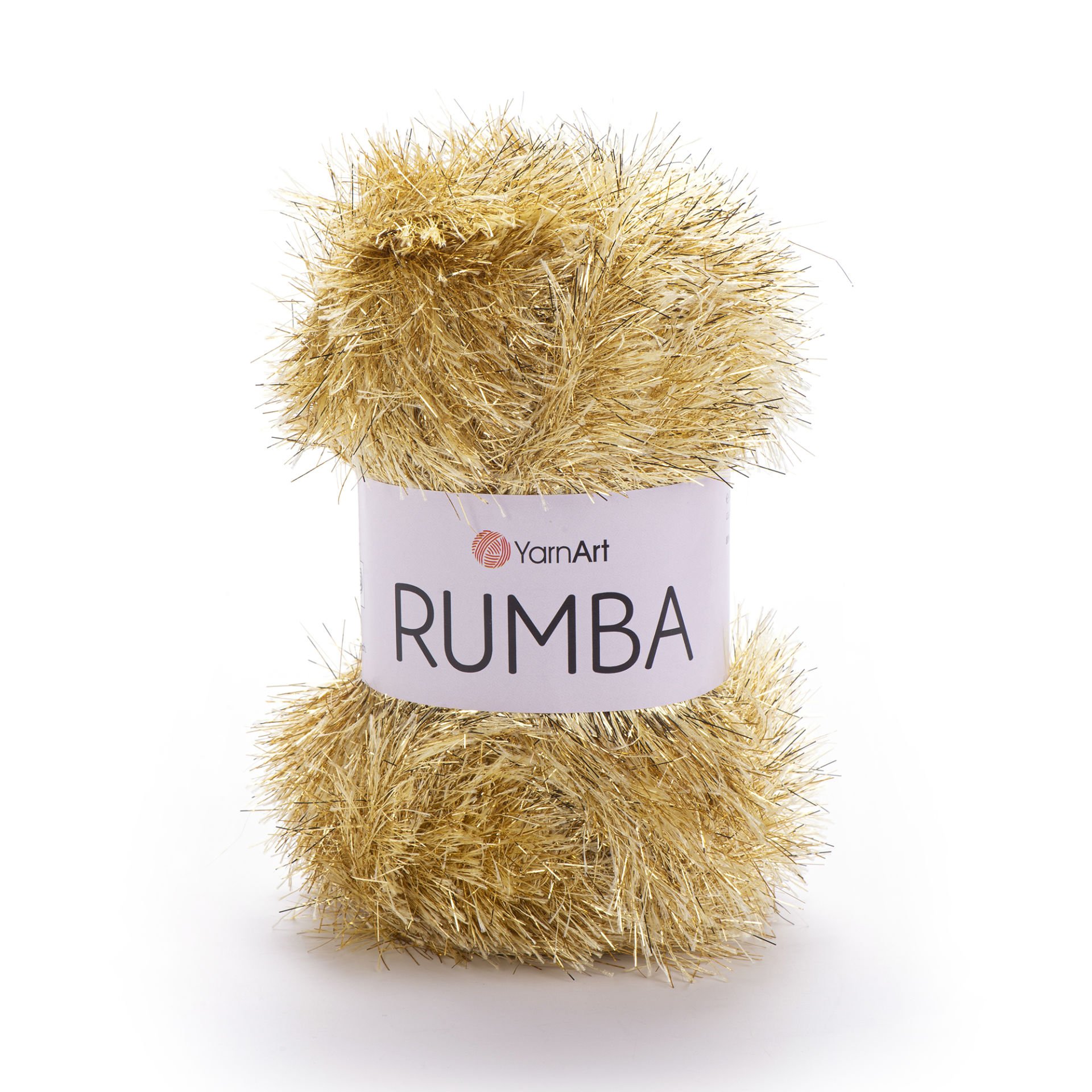YARNART RUMBA - GLITTERY KNITTING YARN GOLD - 105