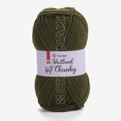 YARNART SHETLAND CHUNKY - KNITTING YARN GREEN - 637