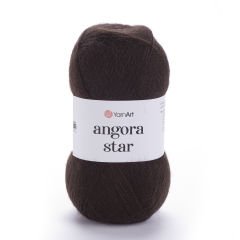 YARNART ANGORA STAR - KNITTING YARN DARK BROWN - 116