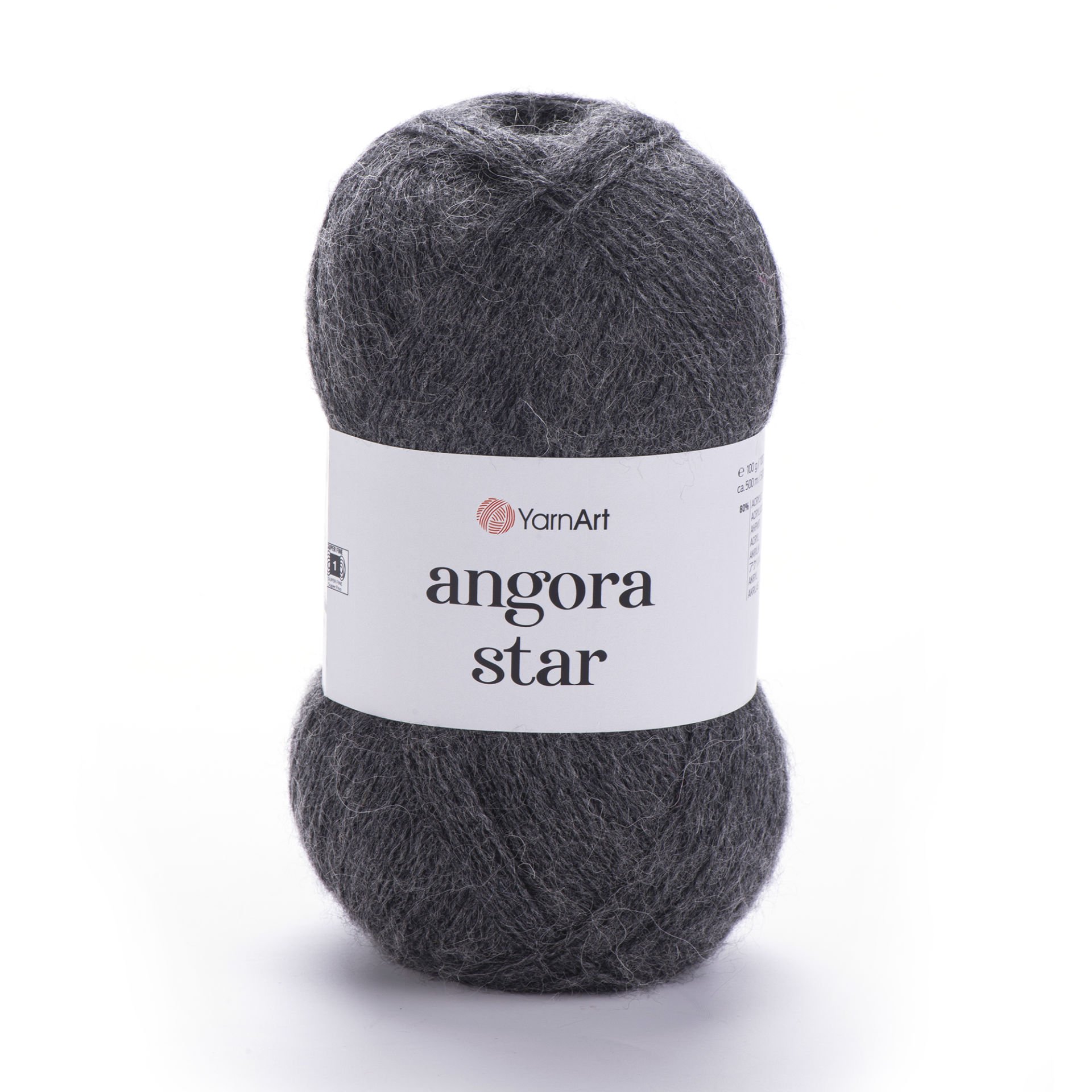 YARNART ANGORA STAR - KNITTING YARN HEATHER GREY - 179