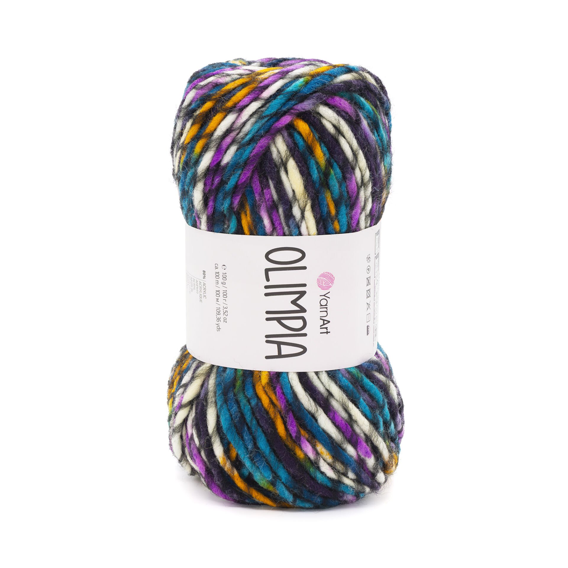YARNART OLIMPIA - MULTICOLOR KNITTING YARN VARIEGATED - 1410
