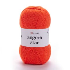 YARNART ANGORA STAR - KNITTING YARN ORANGE - 206