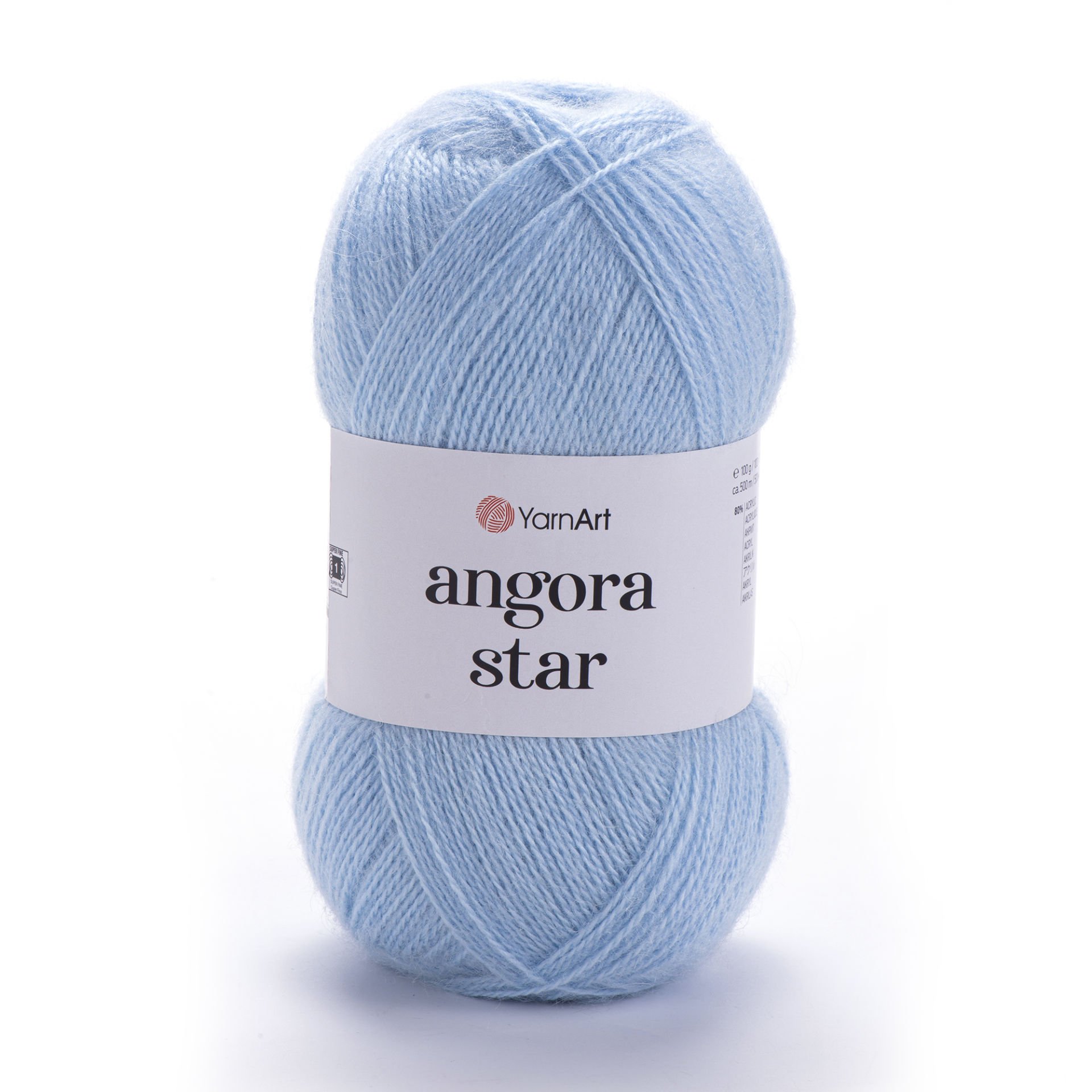 YARNART ANGORA STAR - KNITTING YARN BABY BLUE - 215