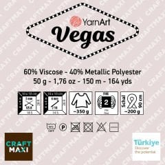 YARNART VEGAS - GLITTERY KNITTING YARN