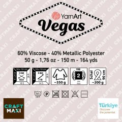YARNART VEGAS - GLITTERY KNITTING YARN