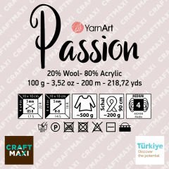 YARNART PASSION - MULTICOLOR KNITTING YARN VARIEGATED - 1251