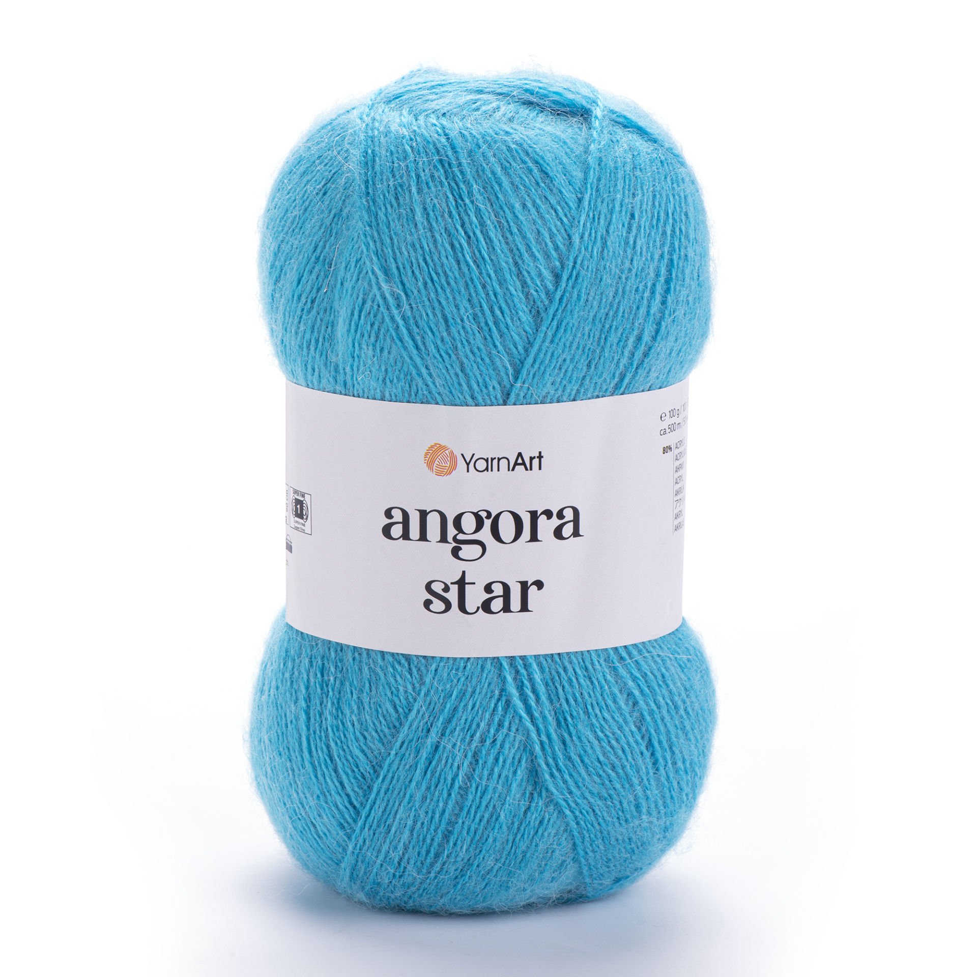 YARNART ANGORA STAR - KNITTING YARN TURQUOISE - 235