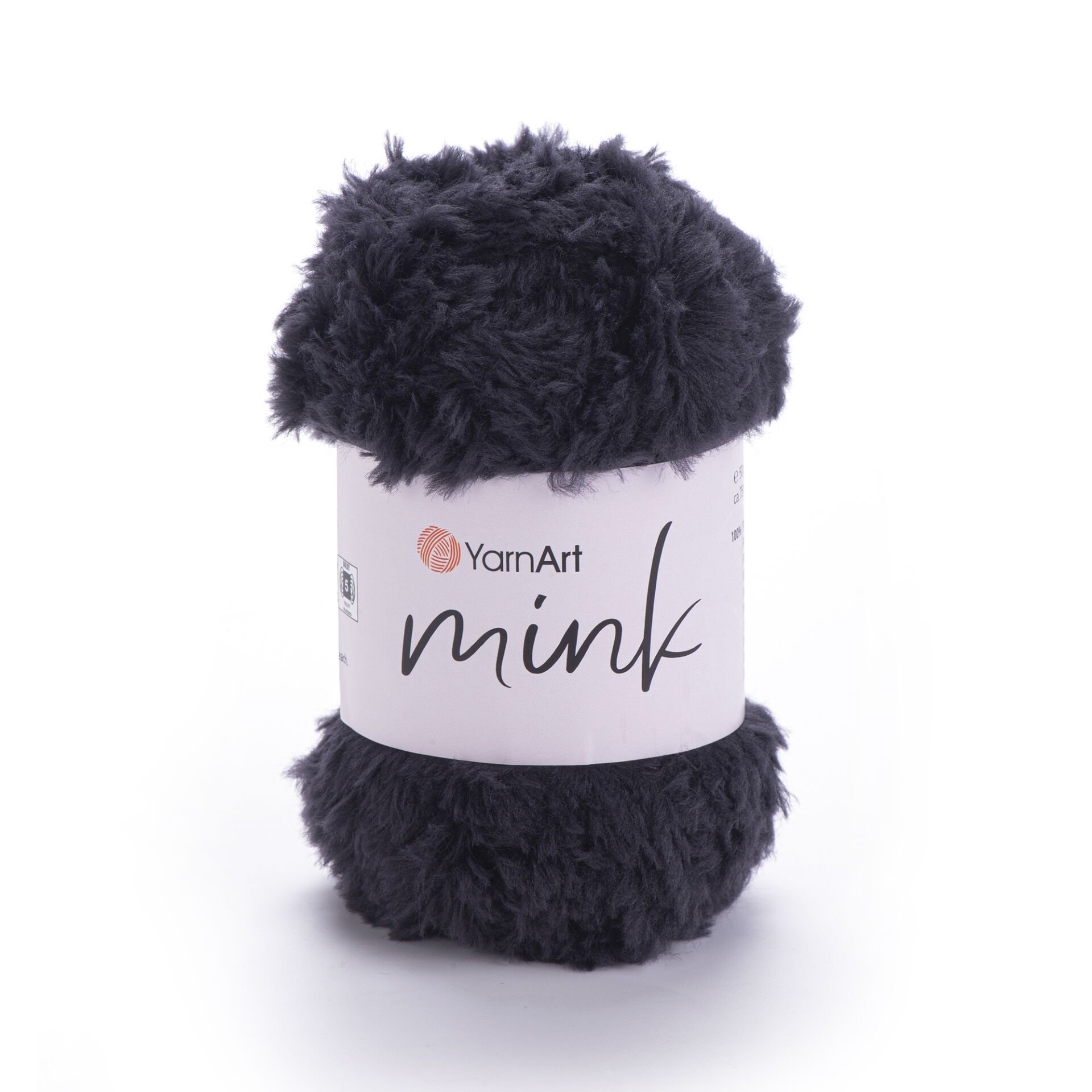 YARNART MINK - FAUX FUR KNITTING YARN ANTHRACITE - 336