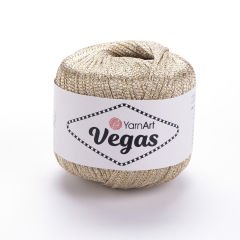 YARNART VEGAS - GLITTERY KNITTING YARN GOLD - 42