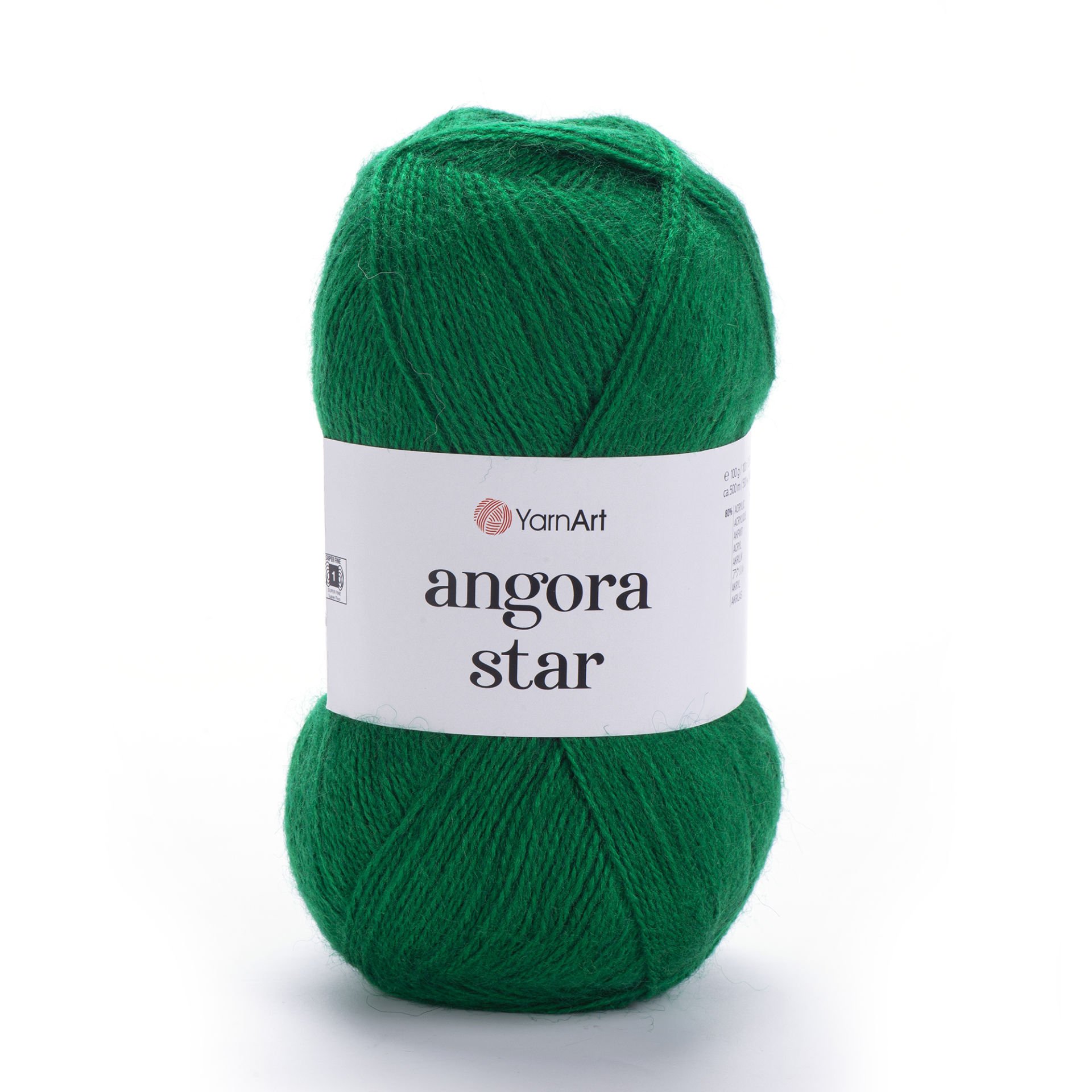 YARNART ANGORA STAR - KNITTING YARN GREEN - 338