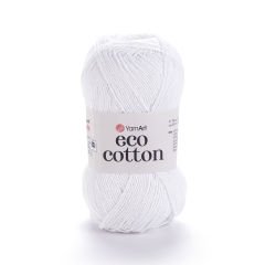 YARNART ECO COTTON - KNITTING YARN WHITE - 760