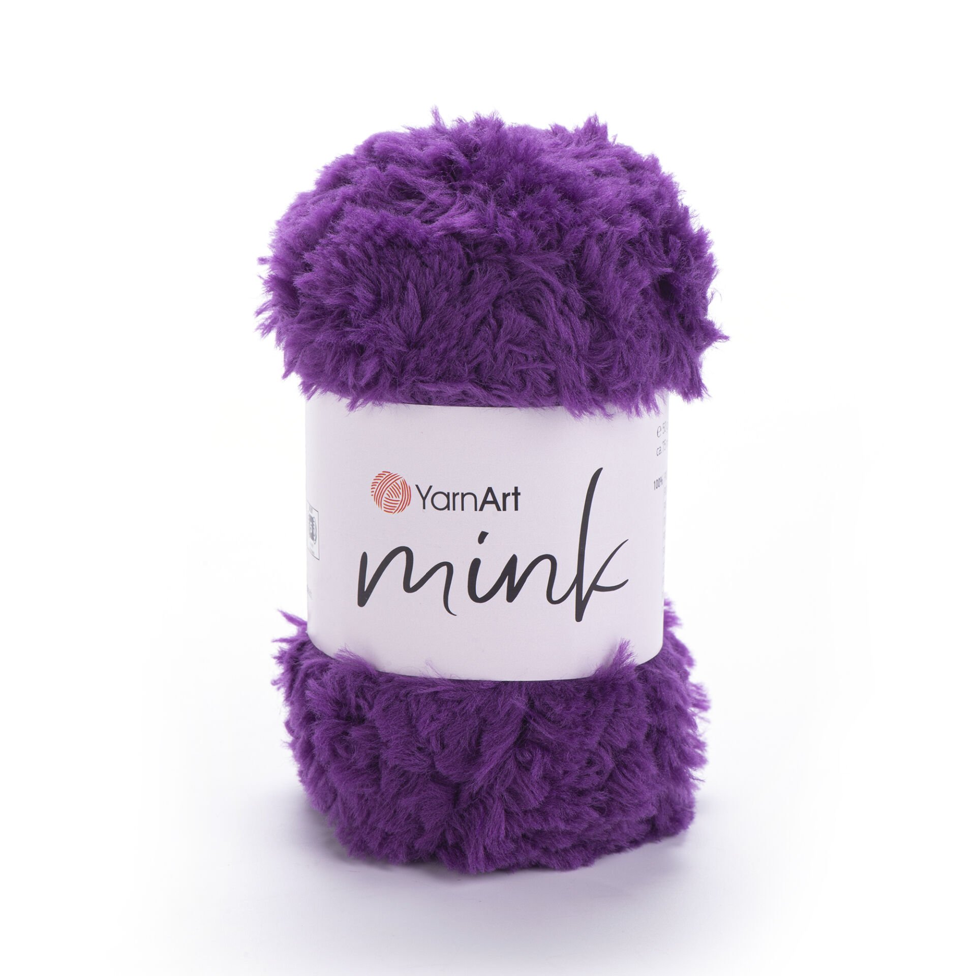 YARNART MINK - FAUX FUR KNITTING YARN PURPLE - 338