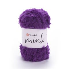 YARNART MINK - FAUX FUR KNITTING YARN PURPLE - 338