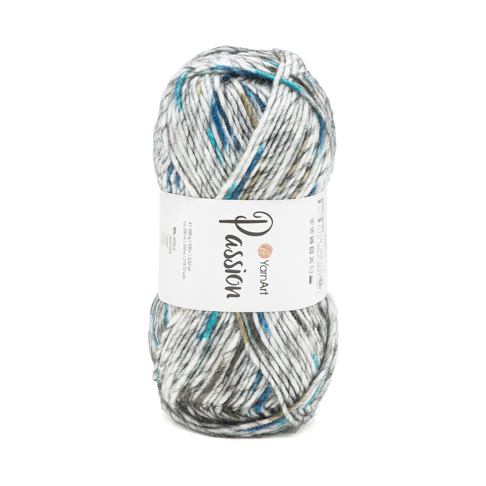 YARNART PASSION - MULTICOLOR KNITTING YARN VARIEGATED - 1241
