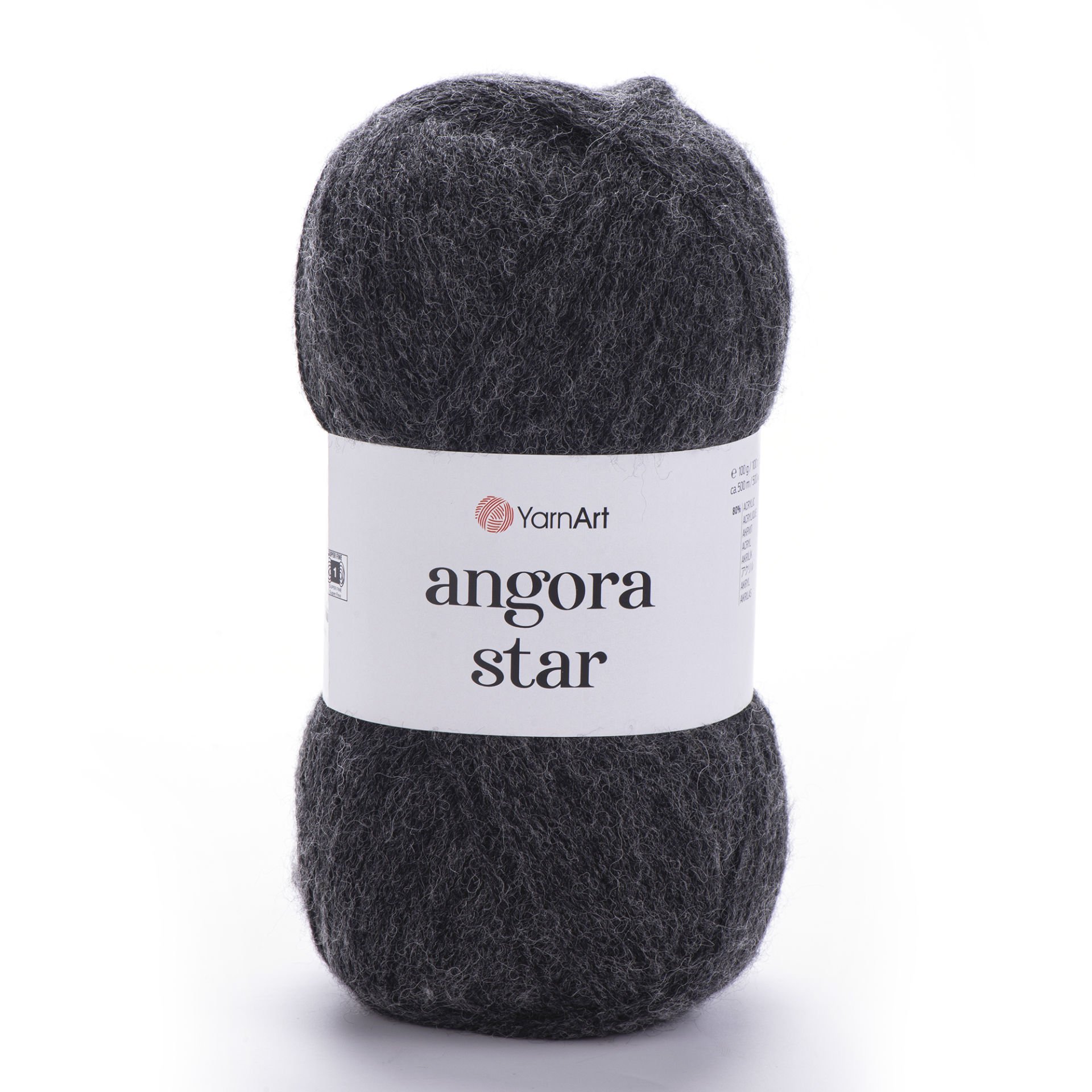 YARNART ANGORA STAR - KNITTING YARN DARK HEATHER GREY - 359