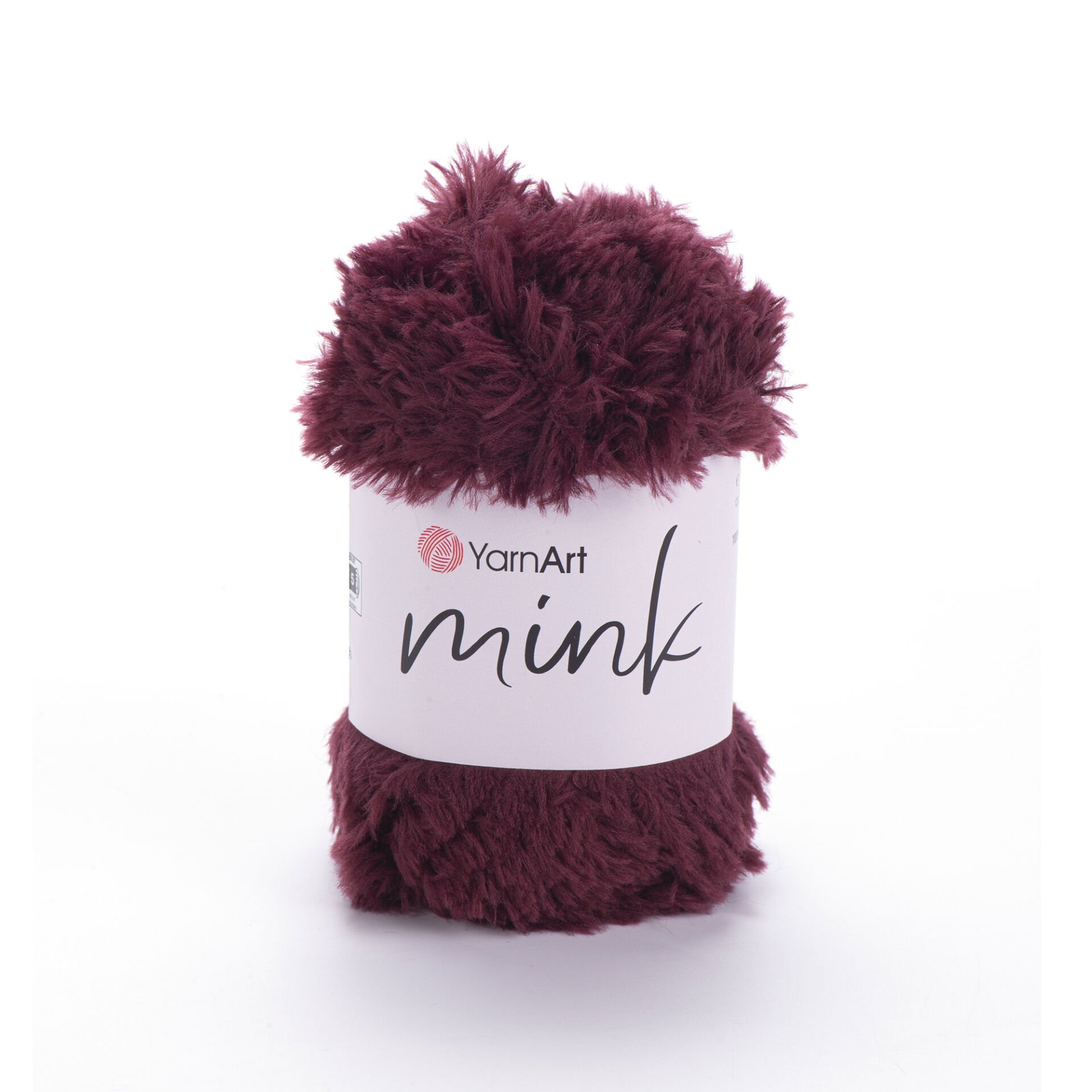 YARNART MINK - FAUX FUR KNITTING YARN CHERRY RED - 339