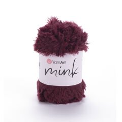 YARNART MINK - FAUX FUR KNITTING YARN CHERRY RED - 339