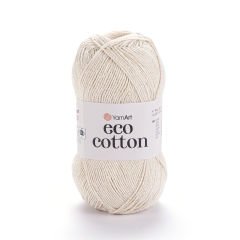YARNART ECO COTTON - KNITTING YARN CREAM - 762