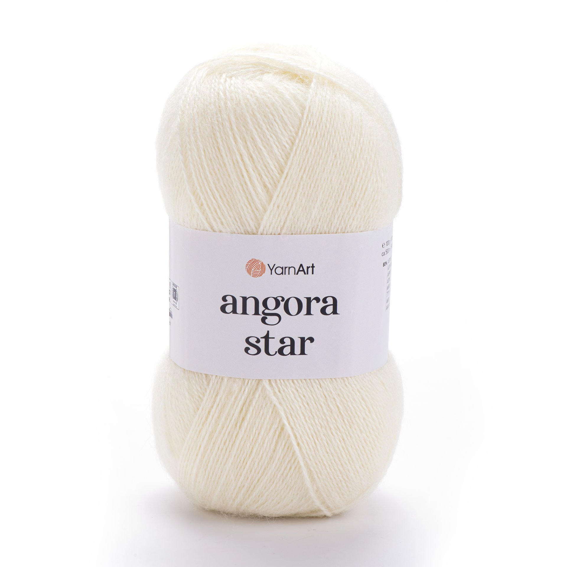 YARNART ANGORA STAR - KNITTING YARN OFF-WHITE - 502