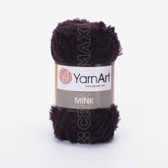 YARNART MINK - FAUX FUR KNITTING YARN EGGPLANT PURPLE - 342