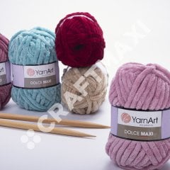 YARNART DOLCE MAXI - VELVET KNITTING YARN DARK BROWN - 775