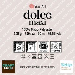 YARNART DOLCE MAXI - VELVET KNITTING YARN DARK BROWN - 775