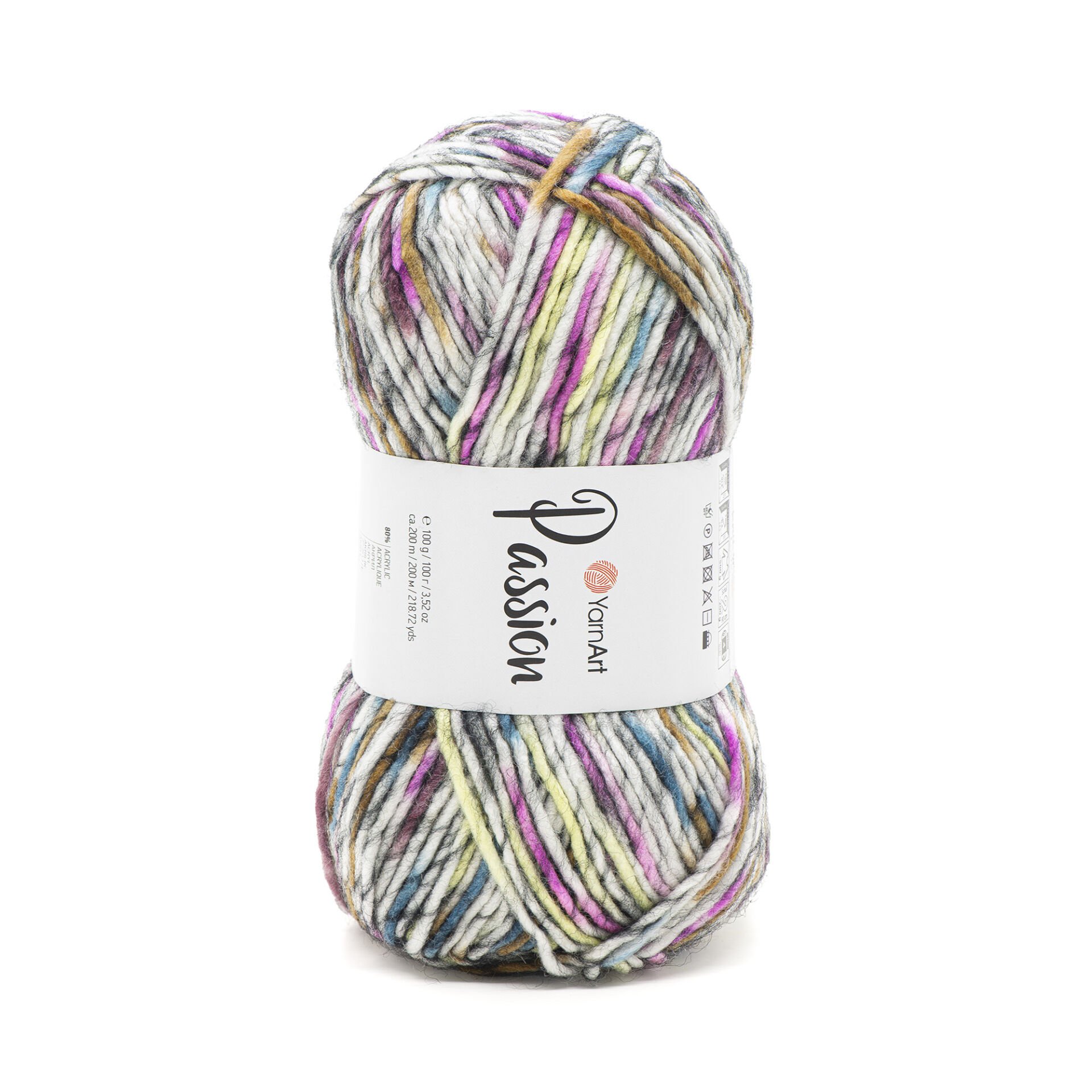 YARNART PASSION - MULTICOLOR KNITTING YARN VARIEGATED - 1246