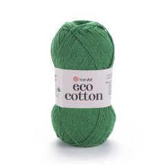 YARNART ECO COTTON - KNITTING YARN GREEN - 767
