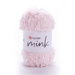YARNART MINK - FAUX FUR KNITTING YARN PINK - 347