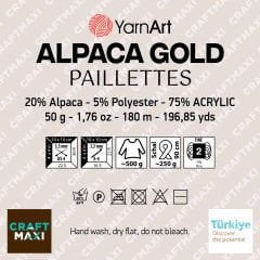 YARNART ALPACA GOLD PAILLETTES - KNITTING YARN