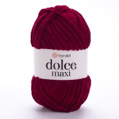 YARNART DOLCE MAXI - VELVET KNITTING YARN CLARET - 752