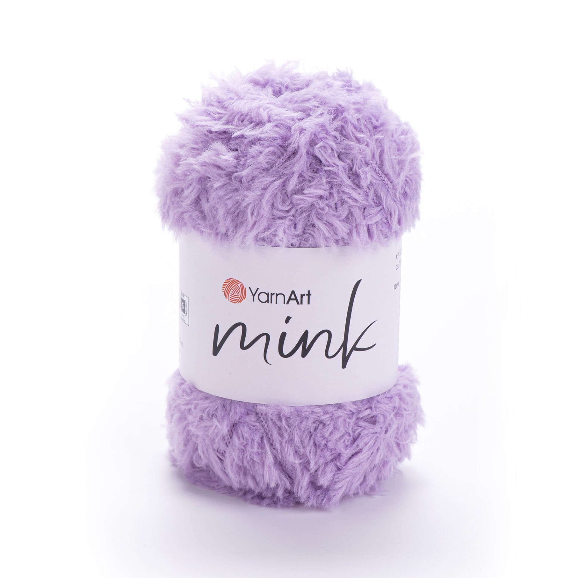 YARNART MINK - FAUX FUR KNITTING YARN LILAC - 350