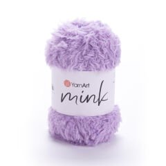 YARNART MINK - FAUX FUR KNITTING YARN LILAC - 350