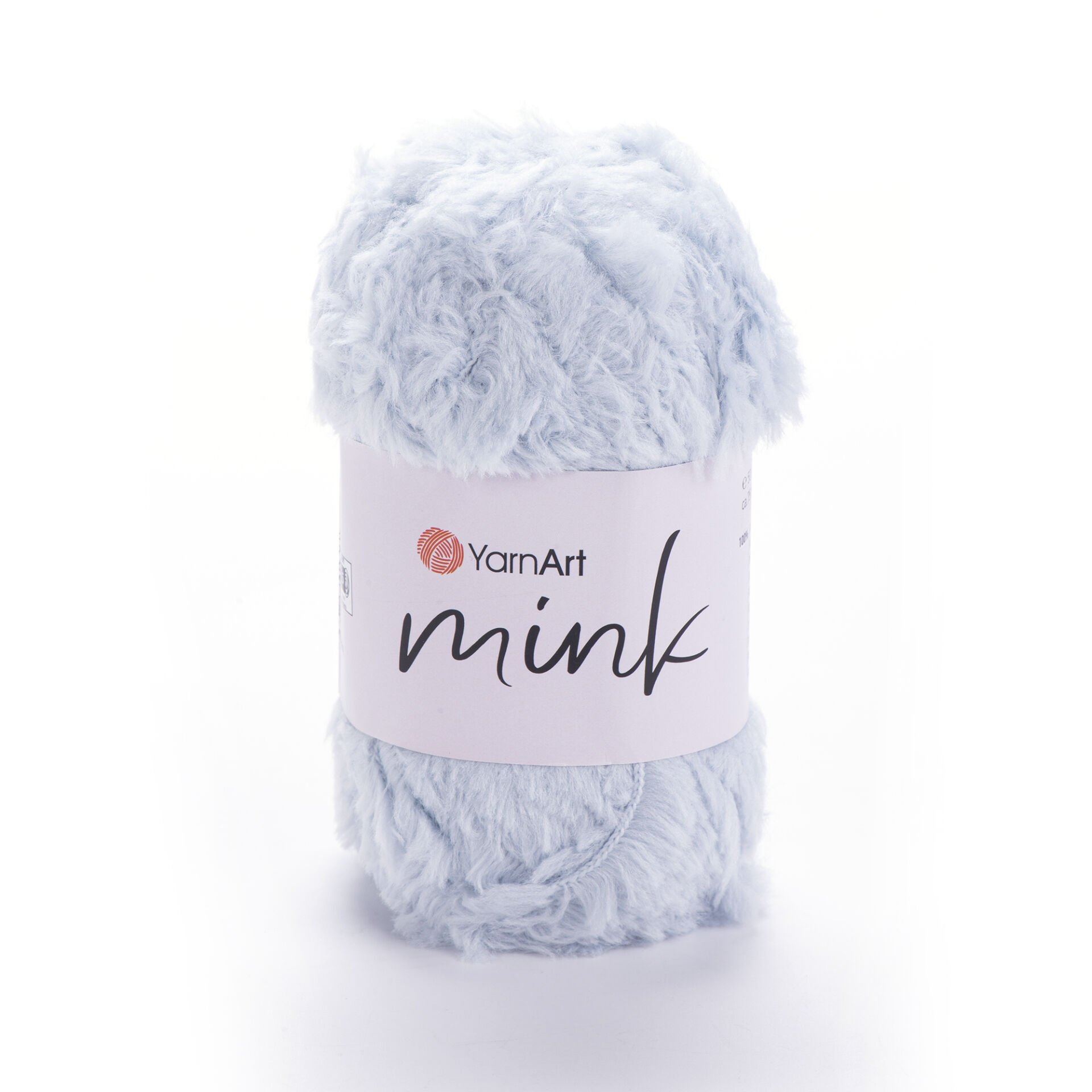 YARNART MINK - FAUX FUR KNITTING YARN LIGHT BLUE - 351