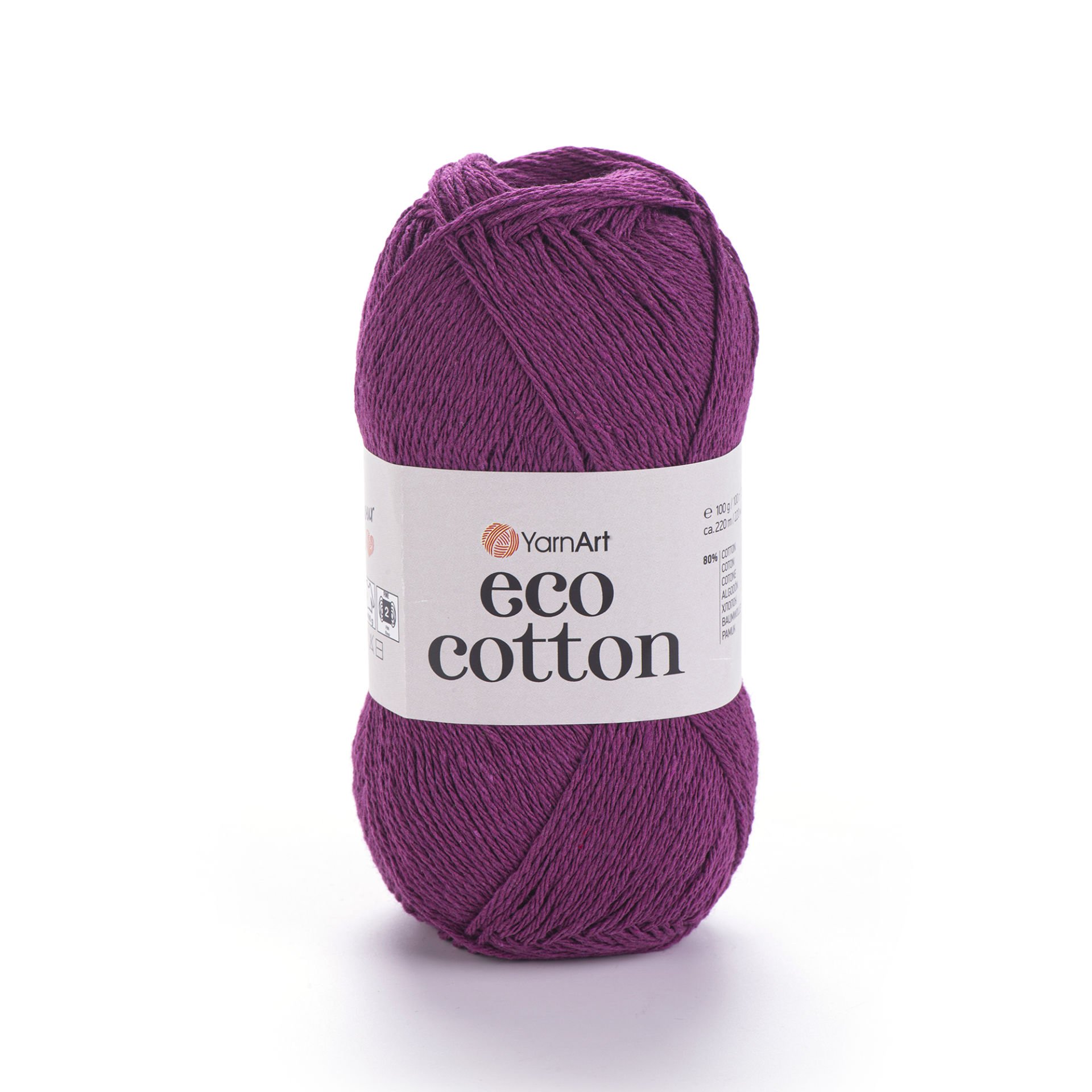 YARNART ECO COTTON - KNITTING YARN PURPLE - 772