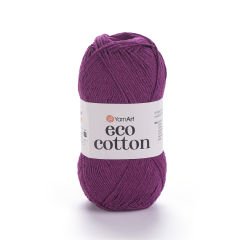 YARNART ECO COTTON - KNITTING YARN PURPLE - 772