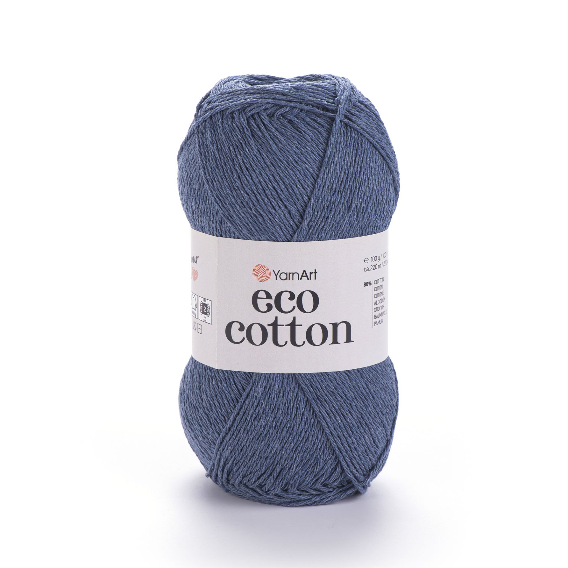 YARNART ECO COTTON - KNITTING YARN DENIM BLUE - 773
