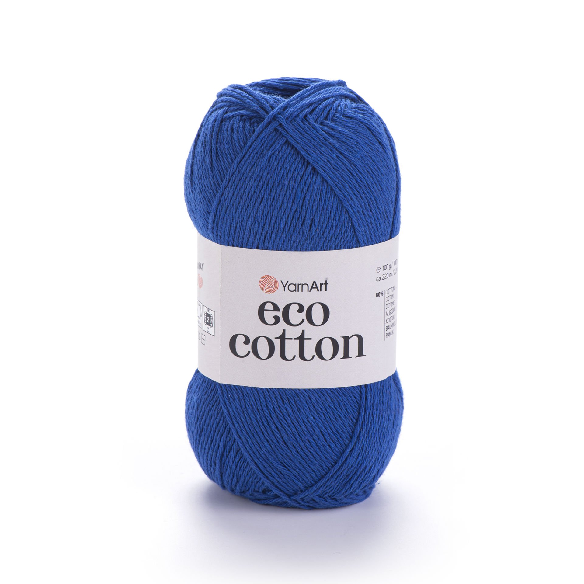 YARNART ECO COTTON - KNITTING YARN INDIGO BLUE - 774